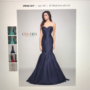 Blue Mermaid Gown